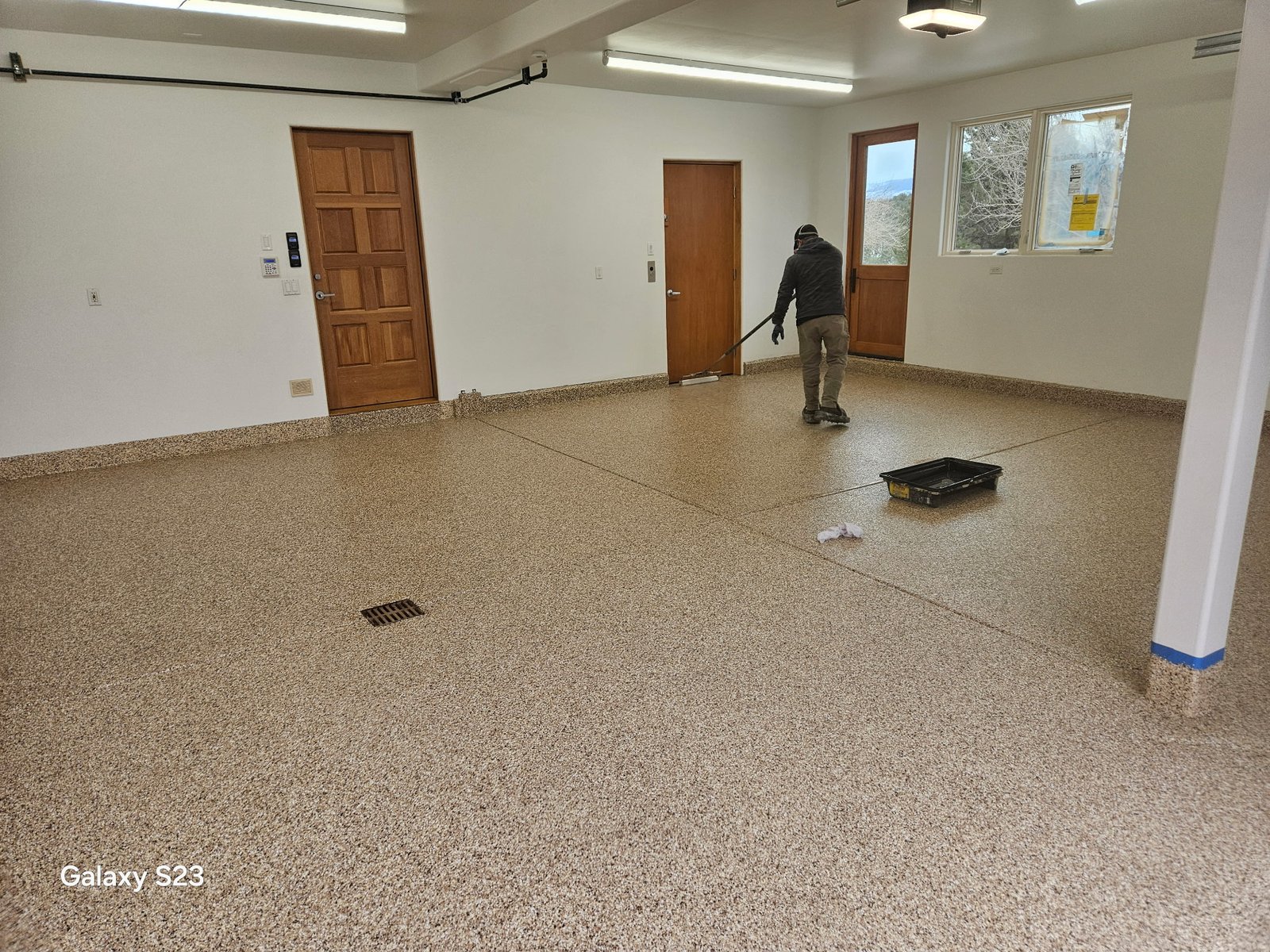 Indoor floor coating project
