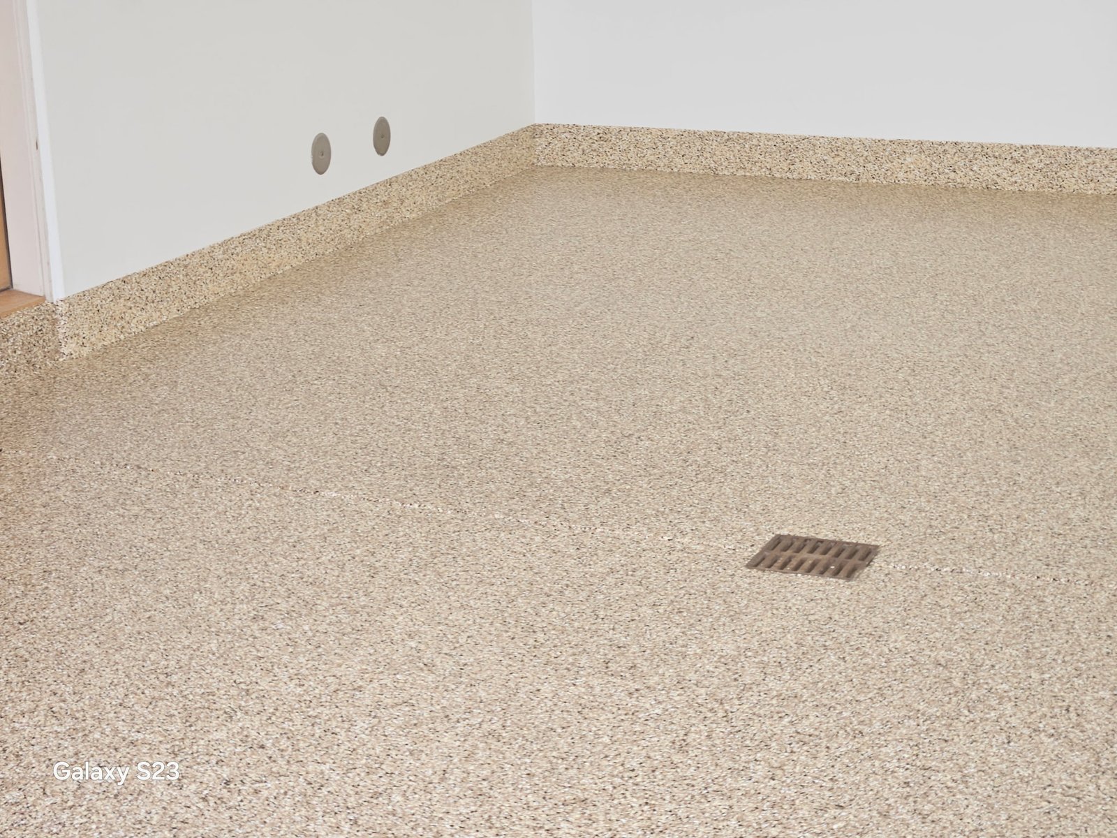 Epoxy floor finish close-up
